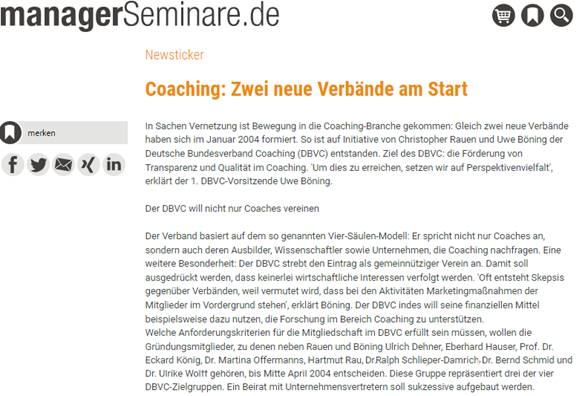 Managerseminare Newsticker: Zwei neue Coaching-Verbände am Start